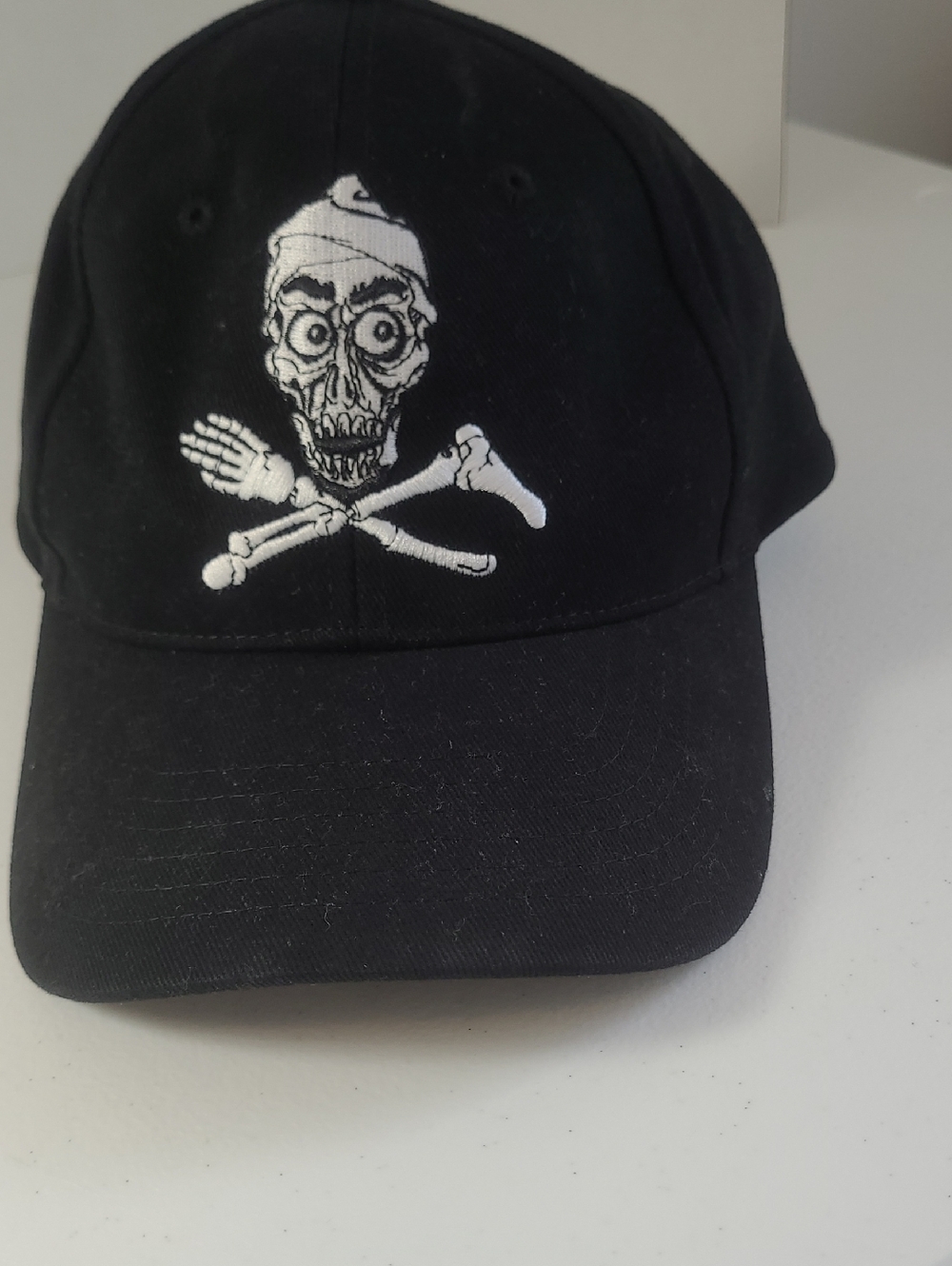 Achmed Black Skull & Crossbones Embroidered Baseball Adustable Cap